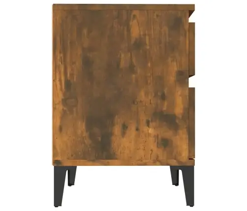 Naktinės Spintelės, 2Vnt., Dūminio Ąžuolo Spalvos, 40X35X50Cm