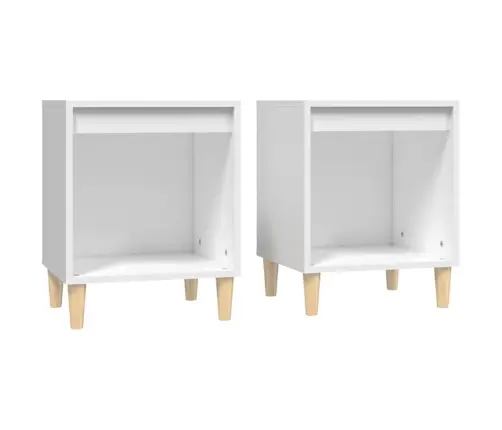 Naktsskapīši, 2 Gab., Balti, 40X35X50 Cm Vidaxl