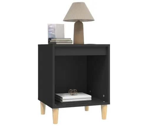 Naktsskapīši, 2 Gab., Melni, 40X35X50 Cm Vidaxl