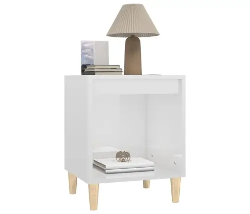 Öökapid 2 Tk, Kõrgläikega Valge, 40 X 35 X 50 Cm