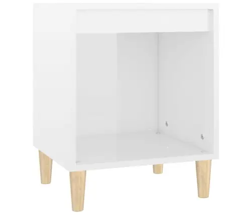 Öökapid 2 Tk, Kõrgläikega Valge, 40 X 35 X 50 Cm