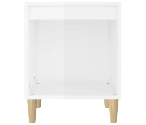 Öökapid 2 Tk, Kõrgläikega Valge, 40 X 35 X 50 Cm