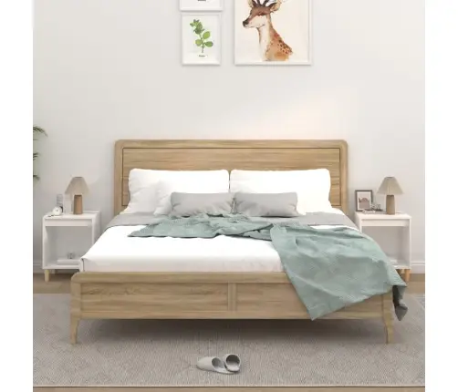 Öökapid 2 Tk, Kõrgläikega Valge, 40 X 35 X 50 Cm