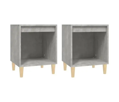 Naktinės Spintelės, 2Vnt., Betono Pilkos Spalvos, 40X35X50Cm