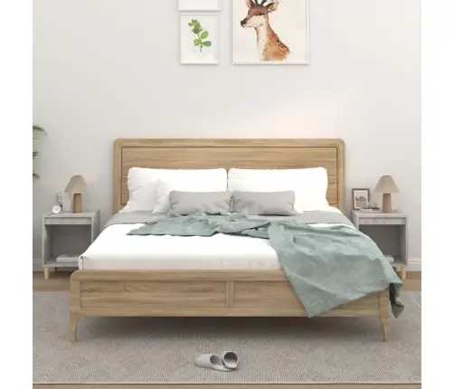 Naktinės Spintelės, 2Vnt., Betono Pilkos Spalvos, 40X35X50Cm