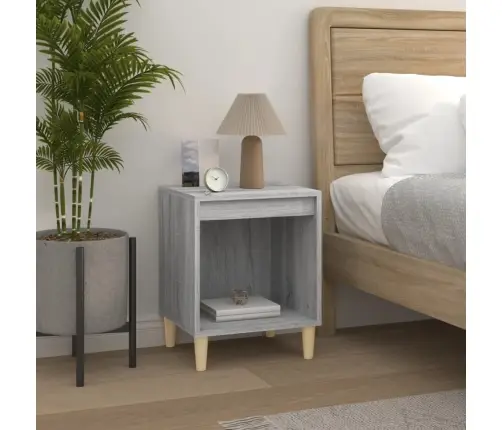 Naktinės Spintelės, 2Vnt., Pilkos Ąžuolo Spalvos, 40X35X50Cm