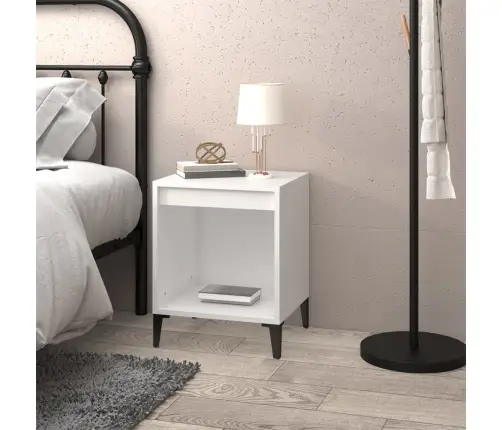 Naktsskapītis, Balts, 40X35X50 Cm Vidaxl