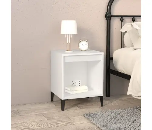 Naktsskapītis, Balts, 40X35X50 Cm Vidaxl