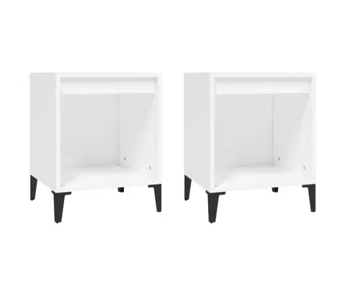 Naktsskapīši, 2 Gab., Balti, 40X35X50 Cm Vidaxl