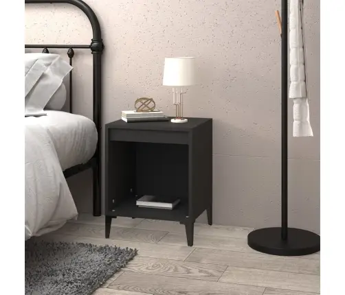 Naktinė Spintelė, Juodos Spalvos, 40X35X50Cm