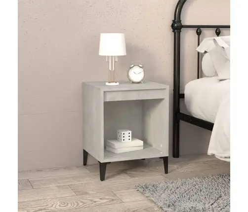 Naktsskapīši, 2 Gab., Betona Pelēki, 40X35X50 Cm Vidaxl