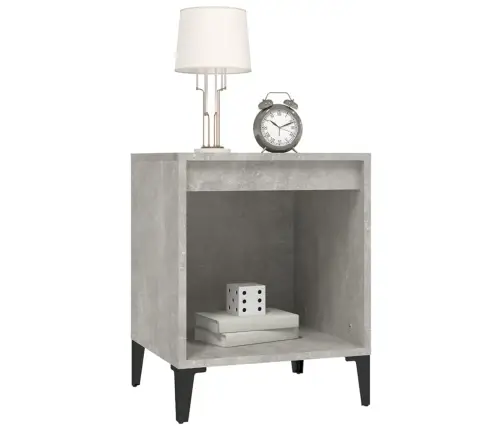 Naktsskapīši, 2 Gab., Betona Pelēki, 40X35X50 Cm Vidaxl
