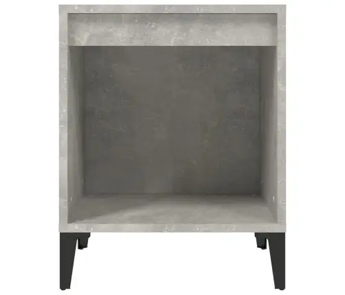 Naktsskapīši, 2 Gab., Betona Pelēki, 40X35X50 Cm Vidaxl