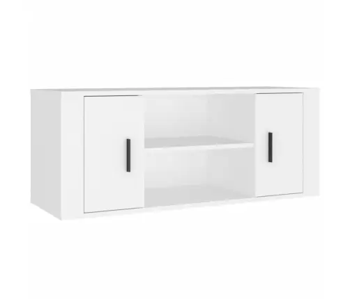 Televizoriaus Spintelė, Baltos Spalvos, 100X35X40cm Mediena
