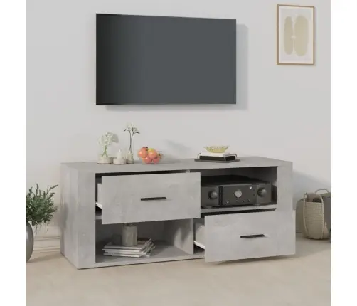 Tv Skapītis, Betona Pelēks, 100X35X40 Cm, Inženierijas Koks Vidaxl