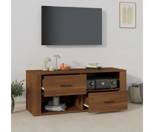 Tv Skapītis, Ozolkoka Krāsa, 100X35X40 Cm, Inženierijas Koks Vidaxl