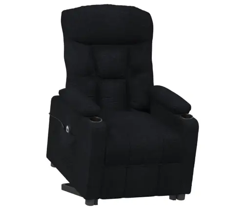 Atpūtas Krēsls, Paceļams, Melns Audums Vidaxl