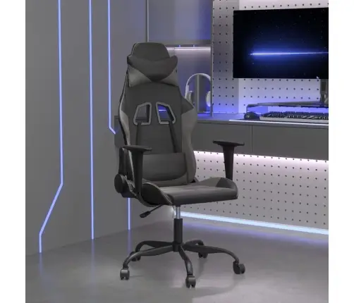 Žaidimų Kėdė, Juodos Ir Pilkos Spalvos, Dirbtinė Oda