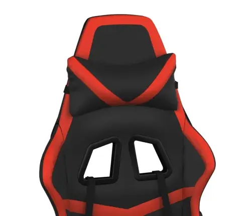 Datorspēļu Krēsls Ar Kāju Balstu, Melna Un Sarkana Mākslīgā Āda Vidaxl