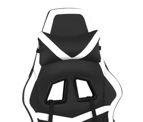 Datorspēļu Krēsls Ar Kāju Balstu, Melna Un Balta Mākslīgā Āda Vidaxl