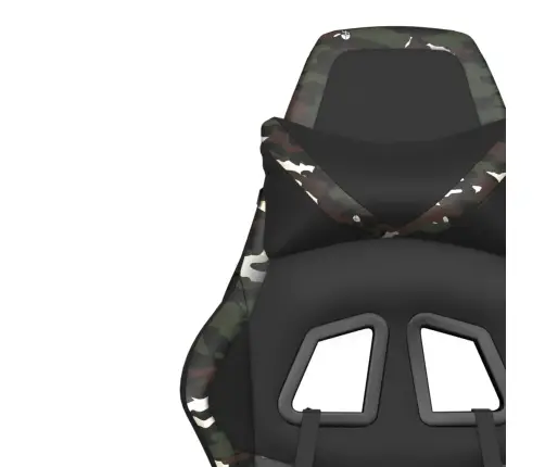 Žaidimų Kėdė Su Pakoja, Juoda Ir Kamufliažinė, Dirbtinė Oda