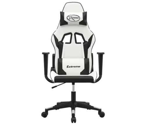 Datorspēļu Krēsls, Balta Un Melna Mākslīgā Āda Vidaxl