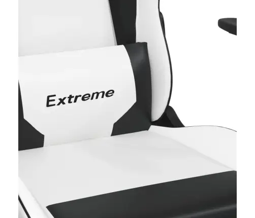 Datorspēļu Krēsls, Balta Un Melna Mākslīgā Āda Vidaxl