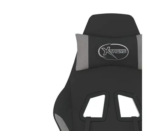 Datorspēļu Krēsls, Melns Un Gaiši Pelēks Audums Vidaxl