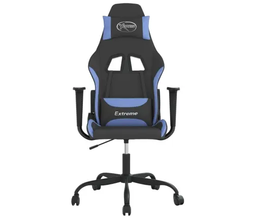 Datorspēļu Krēsls, Melns Un Zils Audums Vidaxl