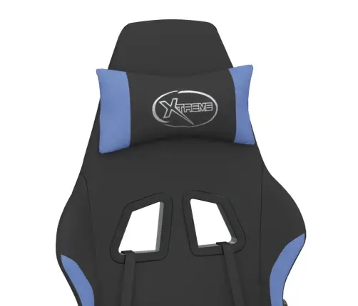 Datorspēļu Krēsls, Melns Un Zils Audums Vidaxl