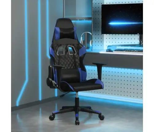 Datorspēļu Krēsls, Melna Un Zila Mākslīgā Āda Vidaxl