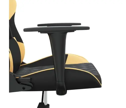 Žaidimų Kėdė, Juodos Ir Auksinės Spalvos, Dirbtinė Oda