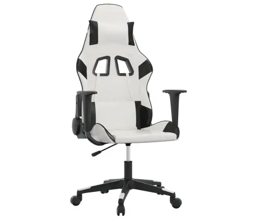 Datorspēļu Krēsls, Balta Un Melna Mākslīgā Āda Vidaxl