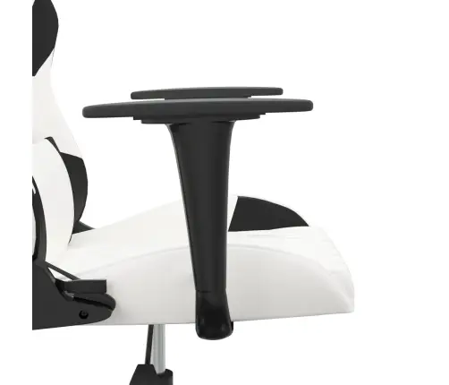 Datorspēļu Krēsls, Balta Un Melna Mākslīgā Āda Vidaxl