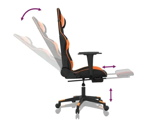 Mänguritool Jalatoega, Must Ja Oranž, Kunstnahk