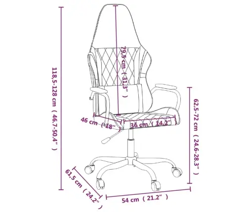 Datorspēļu Krēsls, Melna Mākslīgā Āda Vidaxl