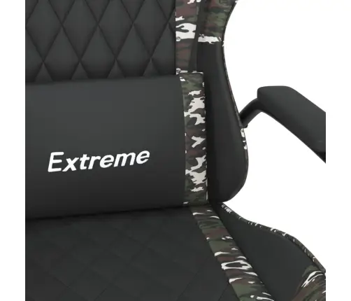 Žaidimų Kėdė, Juodos Ir Kamufliažinės Spalvos, Dirbtinė Oda Žaidimų Kėdė, Juodos Ir Kamufliažinės Spalvos, Dirbtinė Oda