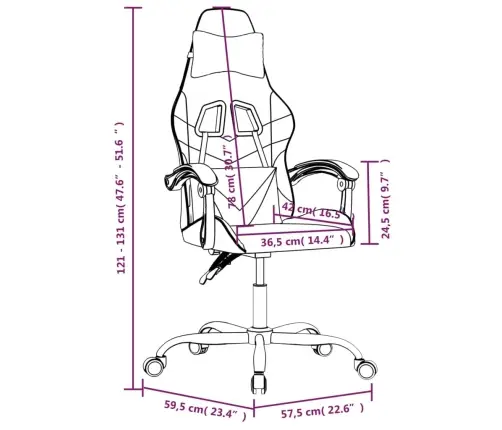 Datorspēļu Krēsls, Melna Mākslīgā Āda Vidaxl