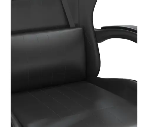 Žaidimų Kėdė Su Pakoja, Juodos Spalvos, Dirbtinė Oda