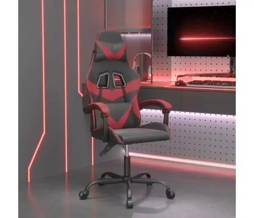 Datorspēļu Krēsls, Melna Un Vīnsarkana Mākslīgā Āda Vidaxl