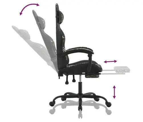 Mänguritool Jalatoega, Must Ja Kamuflaaž, Kunstnahk