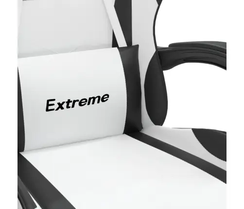 Datorspēļu Krēsls, Balta Un Melna Mākslīgā Āda Vidaxl