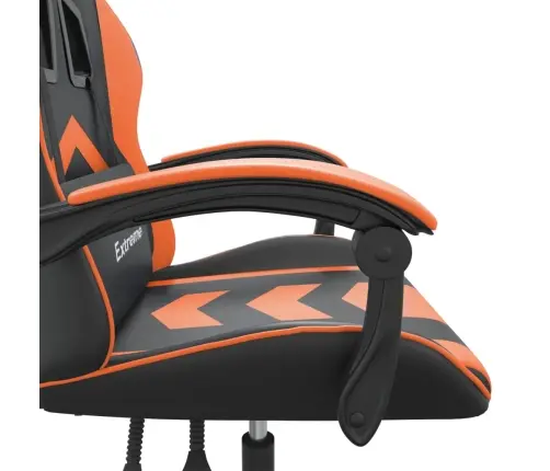 Datorspēļu Krēsls, Melna Un Oranža Mākslīgā Āda Vidaxl