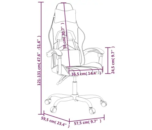 Datorspēļu Krēsls, Melna Mākslīgā Āda Vidaxl