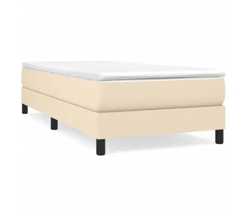 Gultas Rāmis Bez Matrača Krēma 80X200Cm Auduma Vidaxl