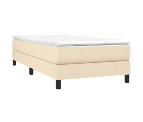 Gultas Rāmis Bez Matrača, Krēma, 90X190Cm Audums Vidaxl