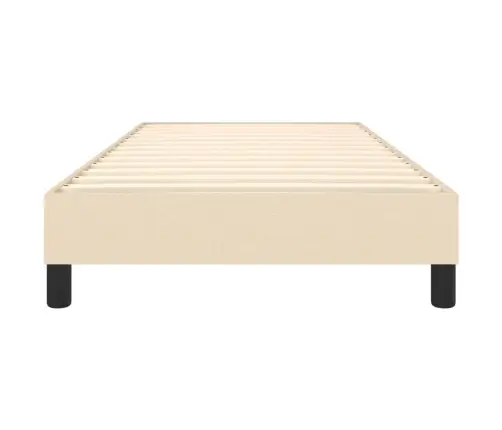 Gultas Rāmis Bez Matrača, Krēma, 90X190Cm Audums Vidaxl