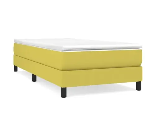 Gultas Rāmis Ar Atsperēm, Zaļš, 90X200 Cm, Audums Vidaxl