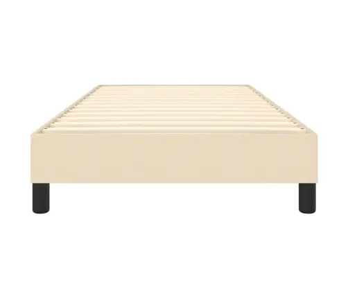 Gultas Rāmis Bez Matrača, Krēmkrāsas, 100X200 Cm, Audums Vidaxl