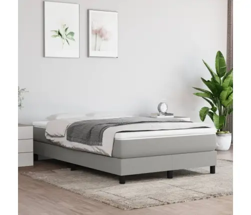 Gultas Rāmis Bez Matrača, Gaiši Pelēks, 120X200 Cm, Audums Vidaxl